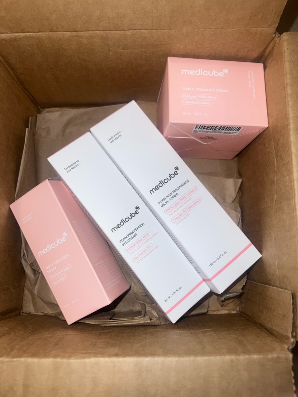 Medicube Pink Triple Collagen Cream Skincare Set — Hydrating Moisturizer